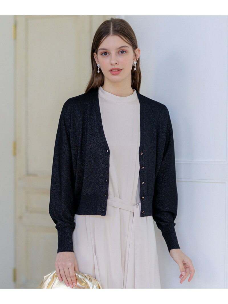 【SALE／40%OFF】【APPLAUDIR】コンパクト ドルマンスリーブ ラメカーディガン 23区 L ニジュウサンク トップス カーディガン ピンク シルバー グレー ブラック【RBA_E】【送料無料】[Rakuten Fashion]