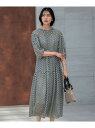 【SALE/40%OFF】【洗える】Ratti コラージュプリント ワンピース 23区 S ニジュウサンク ワンピース・ドレス ワンピース ブラウン ブルー【R...