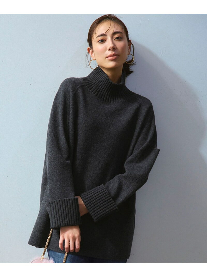 【新色追加】ボイルドウールコンビニット チュニック 23区 S ニジュウサンク トップス ニット グレー ネイビー ベージュ【送料無料】[R..