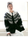 【SALE/20%OFF】【SLOW/一部店舗限定】ノルディック ニット カーディガン 23区 L ニジュウサンク トップス カーディガン ホワイト ブラック【...