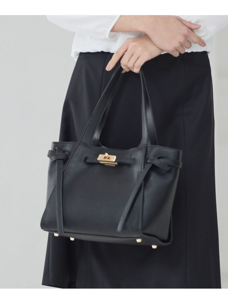 ベルテッド トートバッグ 23区 ニジュウサンク バッグ トートバッグ ブラック ベージュ【送料無料】[Rakuten Fashion]