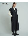 【SALE/30%OFF】【SACRA】ハイカウントメルトン ワンピース 23区 ニジュウサンク ワンピース・ドレス ジャンパースカート カーキグリーン ブラッ...