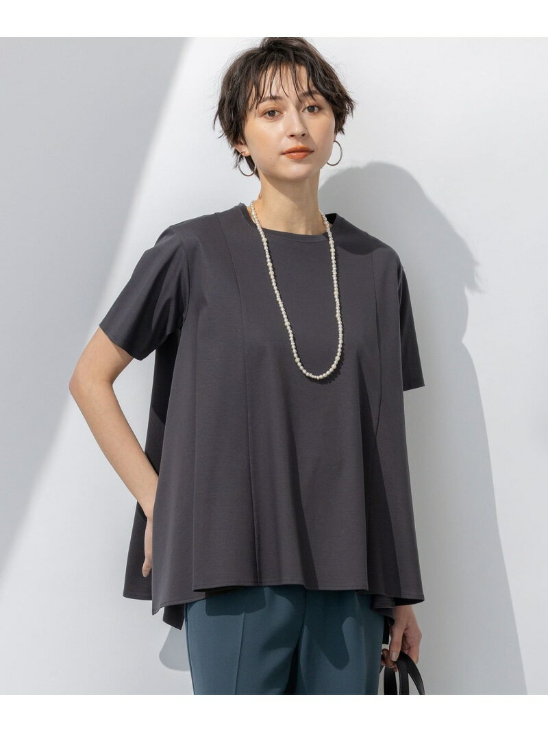 【SALE／20%OFF】【GLOW6月号掲載/汗じみ防止】スムースデザイン フレア Tシャツ 23区 S ニジュウサンク トップス カットソー・Tシャツ ベージュ ホワイト グレー【RBA_E】【送料無料】[Rakuten Fashion]