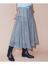 【SALE/40%OFF】【洗える】Ratti コラージュプリント ギャザースカート 23区 S ニジュウサンク スカート ロング・マキシスカート ブラウン ブ...