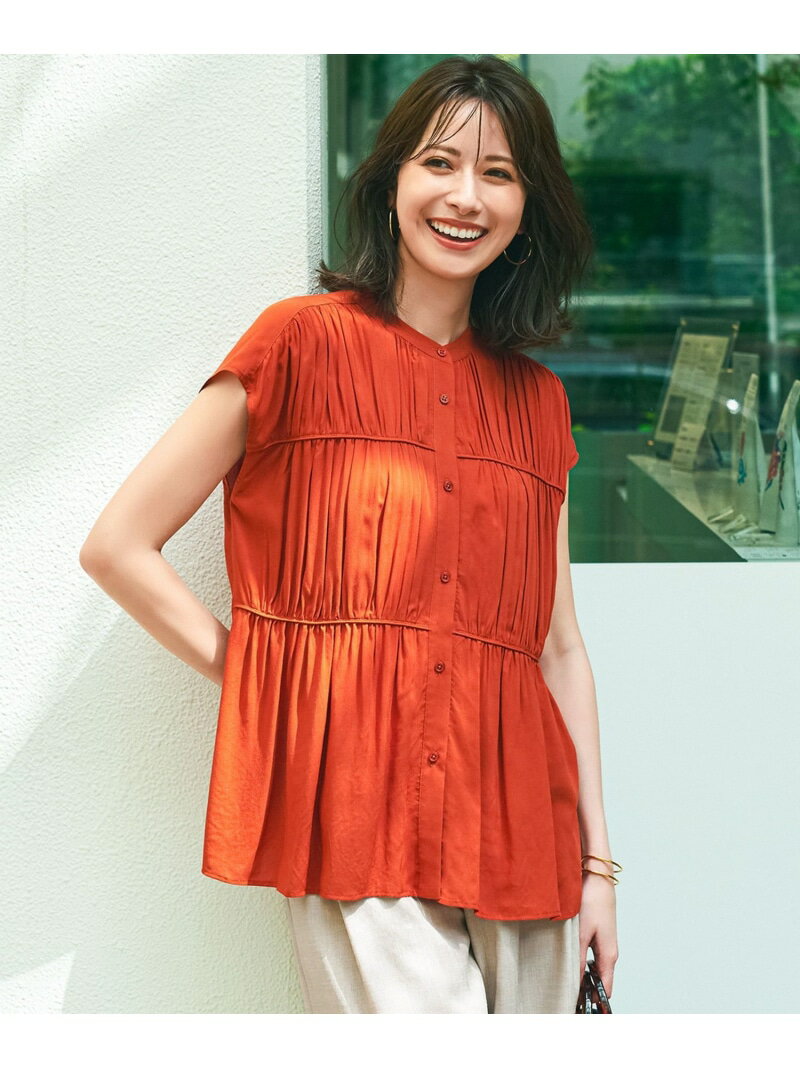 【接触冷感/WEB&一部店舗限定】レーヨンスパローン ティアード ブラウス 23区 ニジュウサンク トップス シャツ・ブラウス ブラック ホワイト【送料無料】[Rakuten Fashion]のサムネイル