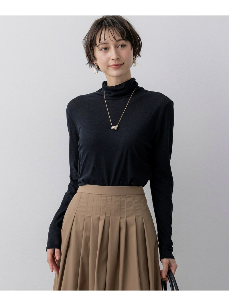 樂天商城 - シアーフライス レイヤード タートル カットソー 23区 L ニジュウサンク トップス カットソー・Tシャツ ベージュ ブラック ホワイト【送料無料】[Rakuten Fashion]