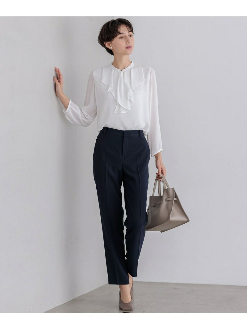 【SALE／40%OFF】【洗える】ジョーゼットフリル カットソー 23区 ニジュウサンク トップス カットソー・Tシャツ ホワイト ネイビー【RBA_E】【送料無料】[Rakuten Fashion] 23ku-10010351 23区 楽天市場店 サンプル画像3
