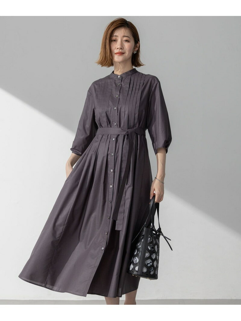 樂天商城 - 【SALE／40%OFF】【洗える】ラスターローン フロントタック ワンピース 23区 L ニジュウサンク ワンピース・ドレス ワンピース ベージュ グレー【RBA_E】【送料無料】[Rakuten Fashion]