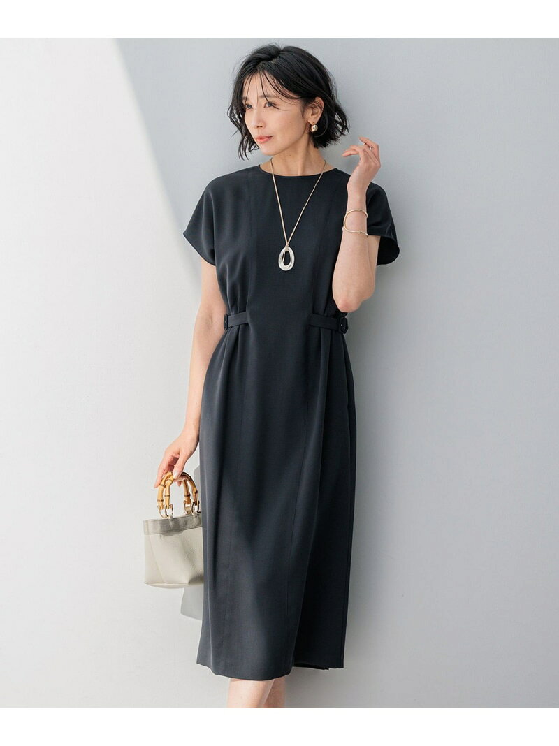 【SALE／50%OFF】【撥水加工/洗える】キューティクルストレッチツイル ワンピース 23区 L ニジュウサンク ワンピース・ドレス ワンピース ブラウン ピンク ネイビー【RBA_E】【送料無料】[Rakuten Fashion] 23ku-10009311 23区 楽天市場店 サンプル画像3