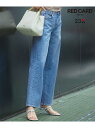 【RED CARD TOKYO×23区/VERY3月号掲載】デニム ライン ワイドパンツ 23区 S ニジュウサンク パンツ ジーンズ・デニムパンツ ブルー レ...