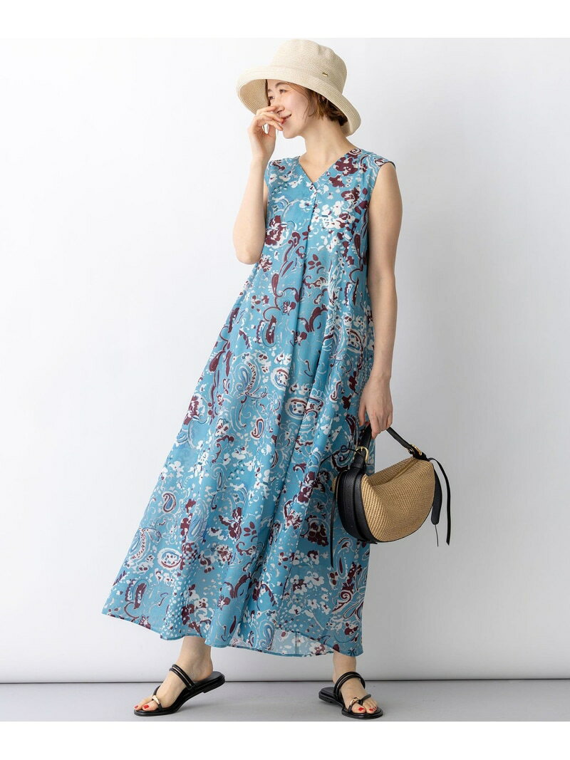 【SALE／20%OFF】Ericaランダムペイズリープリント ワンピース 23区 L ニジュウサンク ワンピース・ドレス ドレス ブルー【RBA_E】【送料無料】[Rakuten Fashion] 23ku-10013174 23区 楽天市場店 サンプル画像2