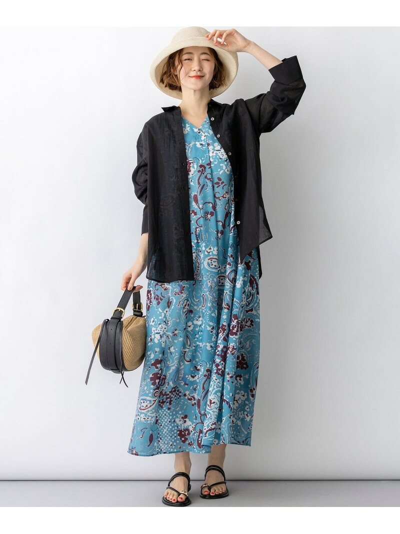 【SALE／20%OFF】Ericaランダムペイズリープリント ワンピース 23区 L ニジュウサンク ワンピース・ドレス ドレス ブルー【RBA_E】【送料無料】[Rakuten Fashion] 23ku-10013174 23区 楽天市場店 サンプル画像3