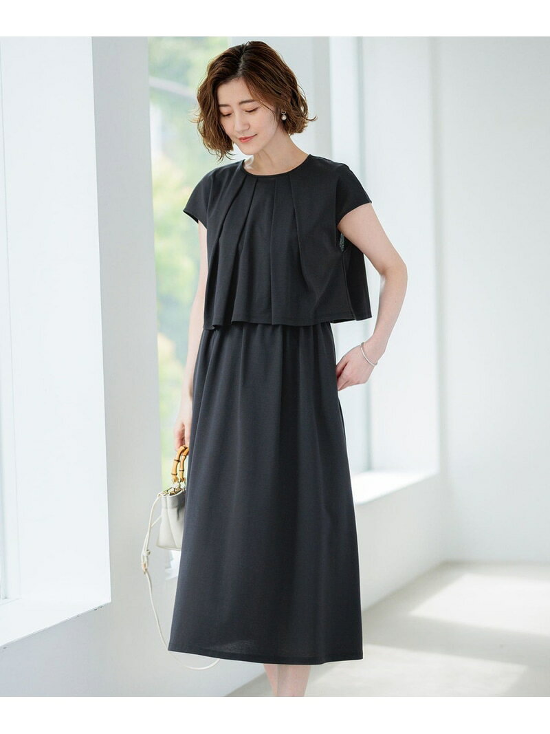 【SALE／50%OFF】【洗える】ドライコットンジャージー レイヤードワンピース 23区 ニジュウサンク ワンピース・ドレス ワンピース グレー ブラック【RBA_E】【送料無料】[Rakuten Fashion] 23ku-10009437 23区 楽天市場店 パッケージ画像