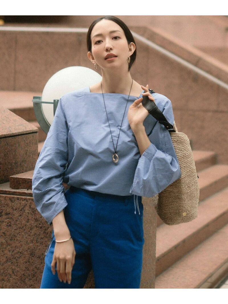 【SALE／50%OFF】【Oggi4月号掲載/洗える】CANCLINI デザインスリーブ ブラウス 23区 L ニジュウサンク トップス シャツ・ブラウス ホワイト ブルー ピンク パープル グリーン【RBA_E】【送料無料】[Rakuten Fashion]のサムネイル