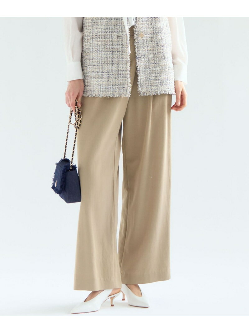 樂天商城 - 【SALE／30%OFF】【VERY・CLASSY.掲載】ドレープツイル アシンメトリー ワイド パンツ 23区 ニジュウサンク パンツ その他のパンツ ベージュ グレー【RBA_E】【送料無料】[Rakuten Fashion]
