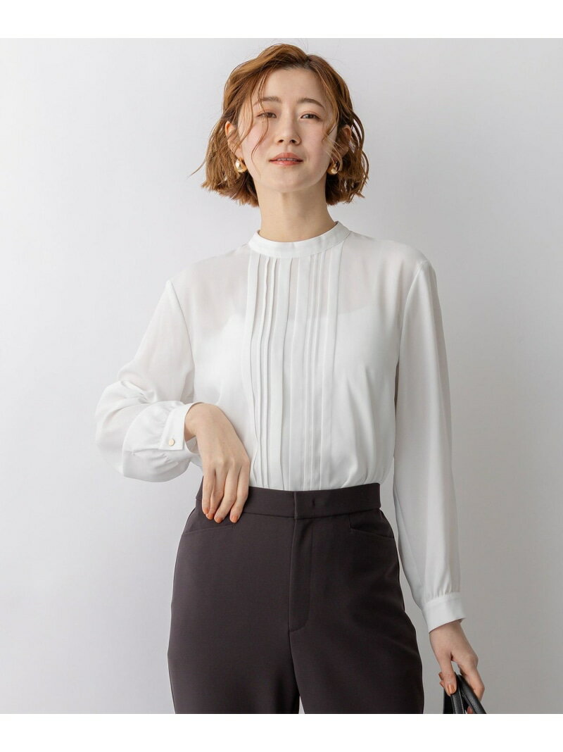 樂天商城 - バックサテンアムンゼン フロントタックブラウス 23区 ニジュウサンク トップス シャツ・ブラウス ベージュ ホワイト【送料無料】[Rakuten Fashion]