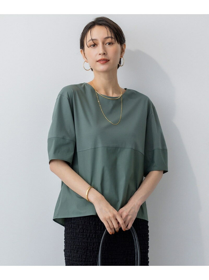 樂天商城 - 【SALE／40%OFF】【洗える】シルエットスムースコンビ バックフレア カットソー 23区 L ニジュウサンク トップス カットソー・Tシャツ ブラック ベージュ【RBA_E】【送料無料】[Rakuten Fashion]