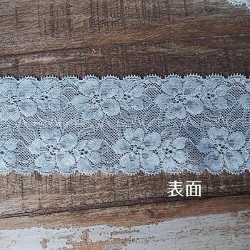 【中幅 ラッセルレース 水色】 アンティーク調 花柄 刺繍 1mカット ナチュラル リボン テープ 手芸用レース 手作り 手芸用材料 手芸 ハンドメイド 豪華 花 ドレス 高級レース モチーフ クラフト 刺繍 子供服 レトロ ブルー ※1-1 3