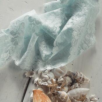 【中幅 ラッセルレース 水色】 アンティーク調 花柄 刺繍 1mカット ナチュラル リボン テープ 手芸用レース 手作り 手芸用材料 手芸 ハンドメイド 豪華 花 ドレス 高級レース モチーフ クラフト 刺繍 子供服 レトロ ブルー ※1-1 2