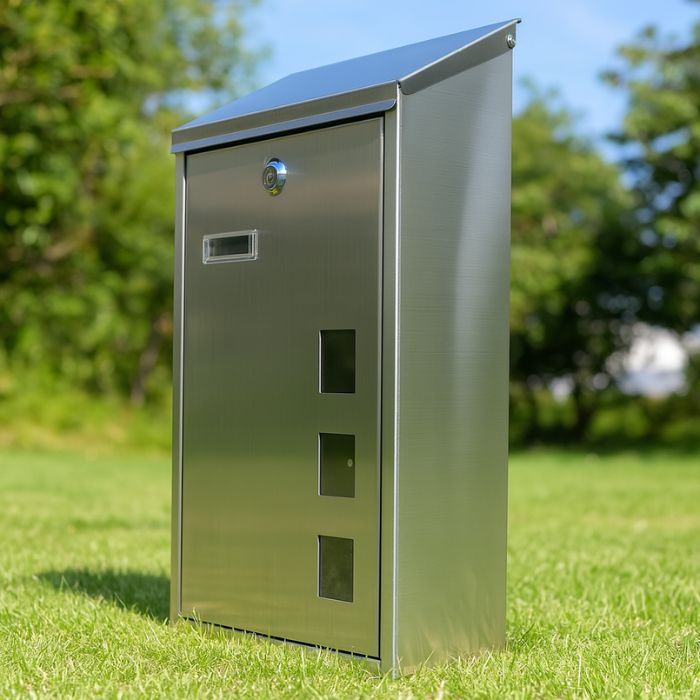 メールボックス 郵便ポスト 【40cm×25.5cm×11cm】 宅配ボックス ポスト 宅配BOX 大容量 防水 防錆 組立不要 盗難防止 おしゃれ 宅配ポスト 置き配 メール便 宅配便 3