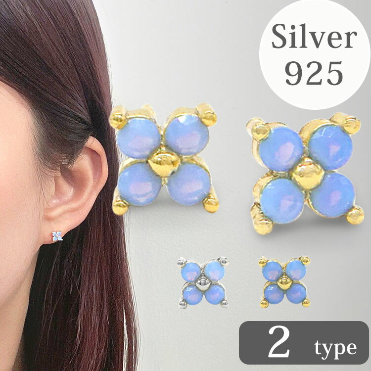 Rakuten - ピアス 金属アレルギー ステンレス 316L キュービックジルコニア ピアス メンズ シルバーアクセサリー プチフラワースタッドピアス
