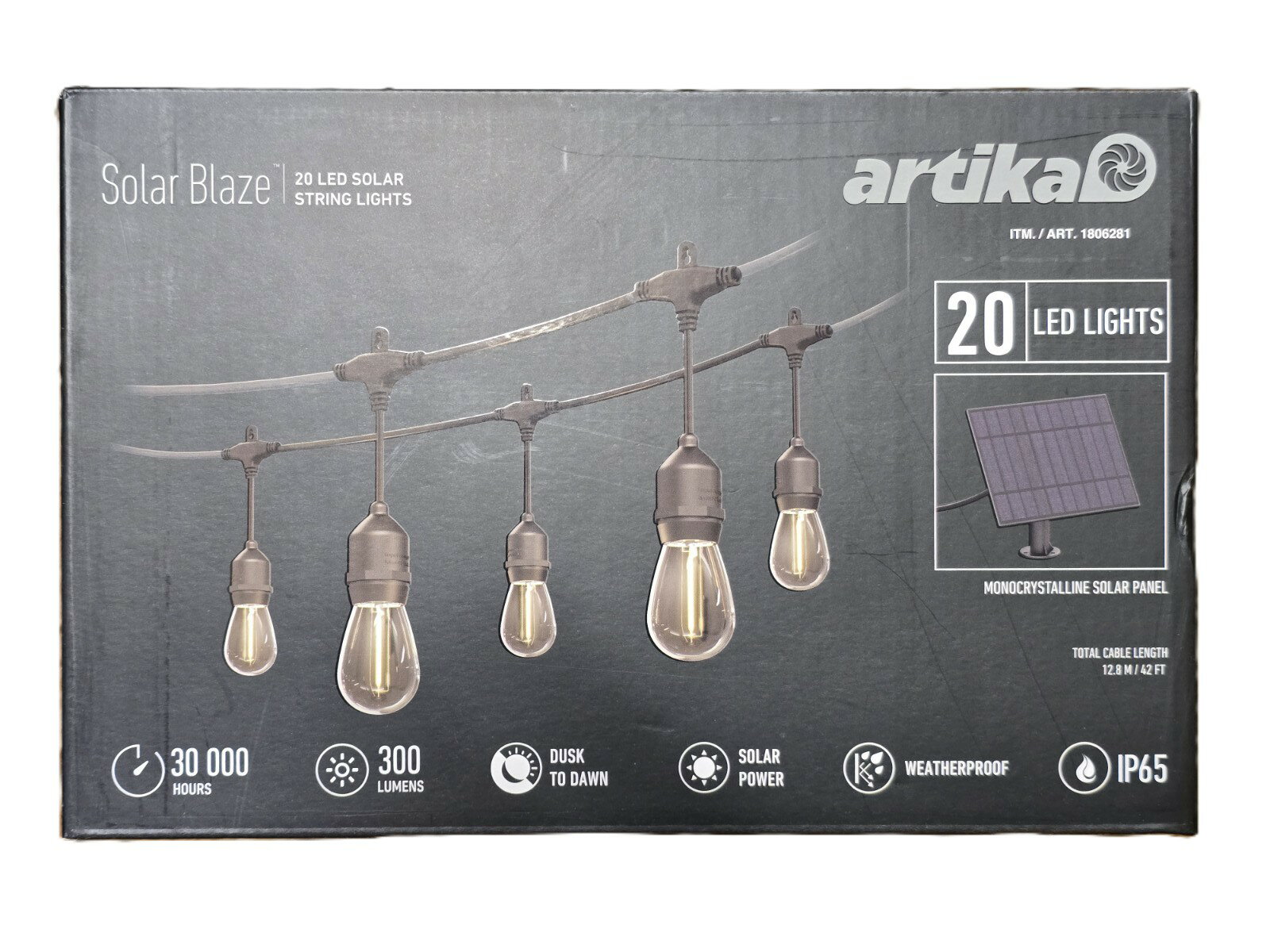 Rakuten - ARTIKA ブレイズソーラーストリングライト 20球/12.8m