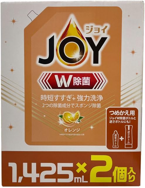 ジョイ W除菌 食器用洗剤 オレンジ 詰め替え 1425ml×2個入り