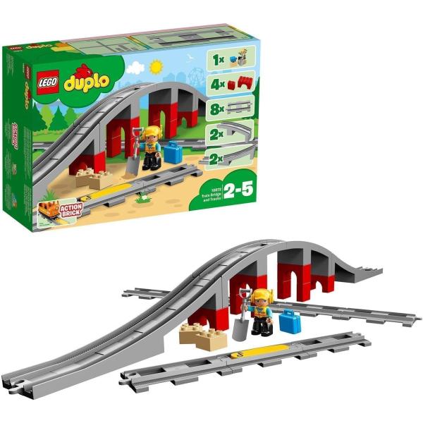 ブロック（2歳向き） レゴ(LEGO)10872 デュプロ あそびが広がる! 鉄道橋とレールセット ブロック プレゼント幼児 赤ちゃん 電車 男の子 女の子 2歳〜5歳 送料無料