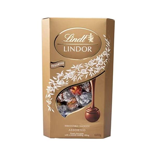 訳あり 箱潰れ リンツ LINDT リンドール LINDOR アソート 600g ゴールド 4種 個包装 コストコ 大容量 送料無料