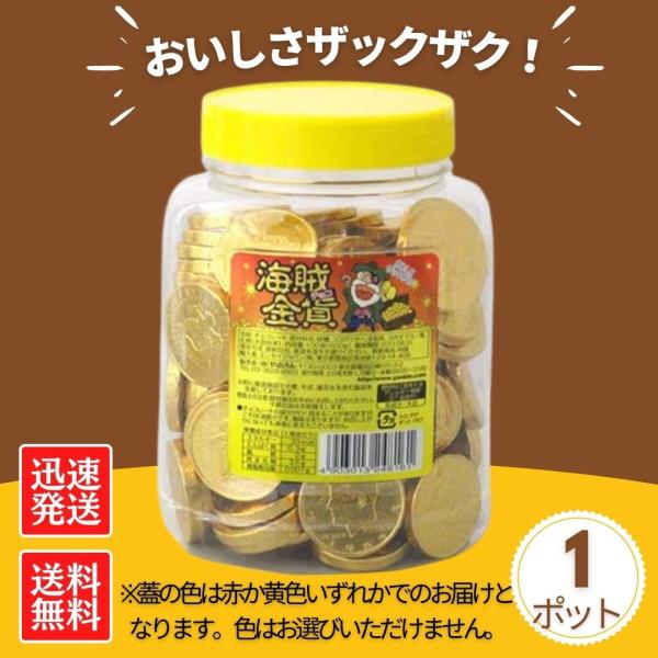 やおきんポット入り海賊金貨チョコ100枚（600g） 送料無料！