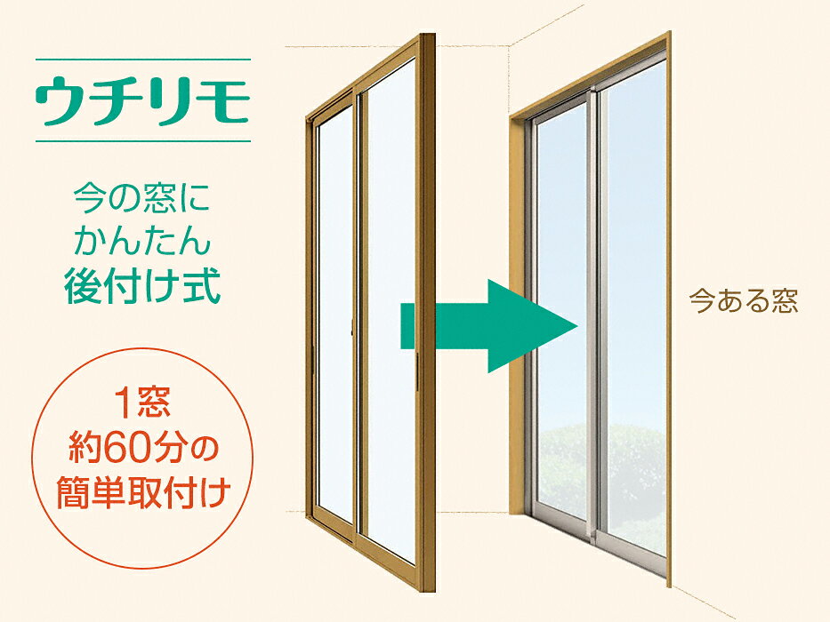 樂天商城 - ★関西限定★工事込みパック★YKKap ウチリモ かんたんマドリモ　【寸法 幅801〜1200×高601〜1000】　【取付工事付き】【結露】【防犯】【断熱】【遮熱】【内窓】【関西】【京都】【大阪】【兵庫】【奈良】【滋賀】※サイズ・枠の見込みの有無により価格変動します