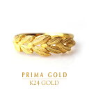プリマゴールド 純金 リング リーフモチーフ 植物 指輪 レディース 女性 24K 24金 ゴールドジュエリー 記念日 誕生日 贈り物 PRIMAGOLD プリマゴールド 送料無料