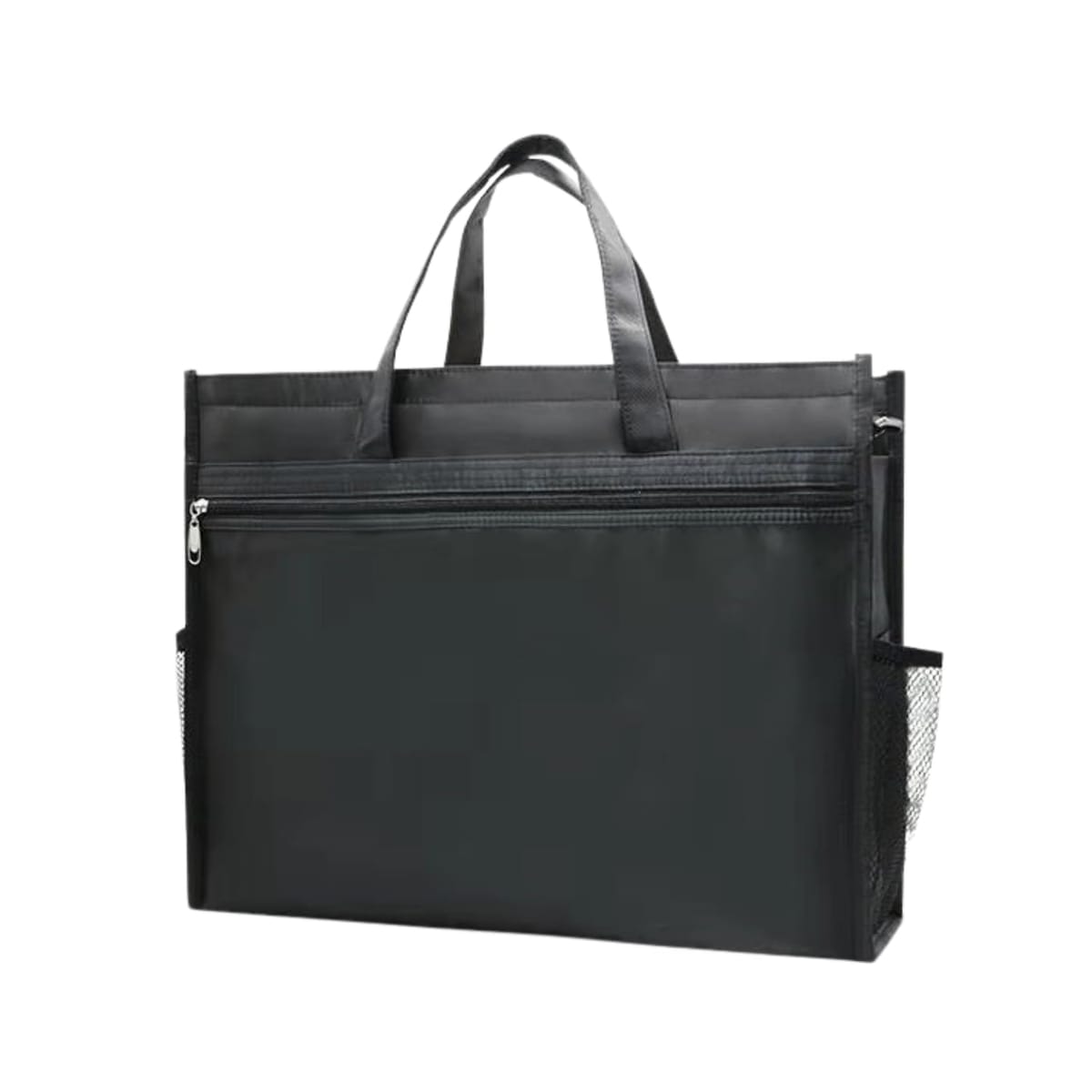 ateena 書類バッグ A3 ファイルケース 書類ケース 持ち運び ミーティングバッグ a3サイズ 大容量 収納 仕切り付き B (ブラック_1, 35*45*12cm)