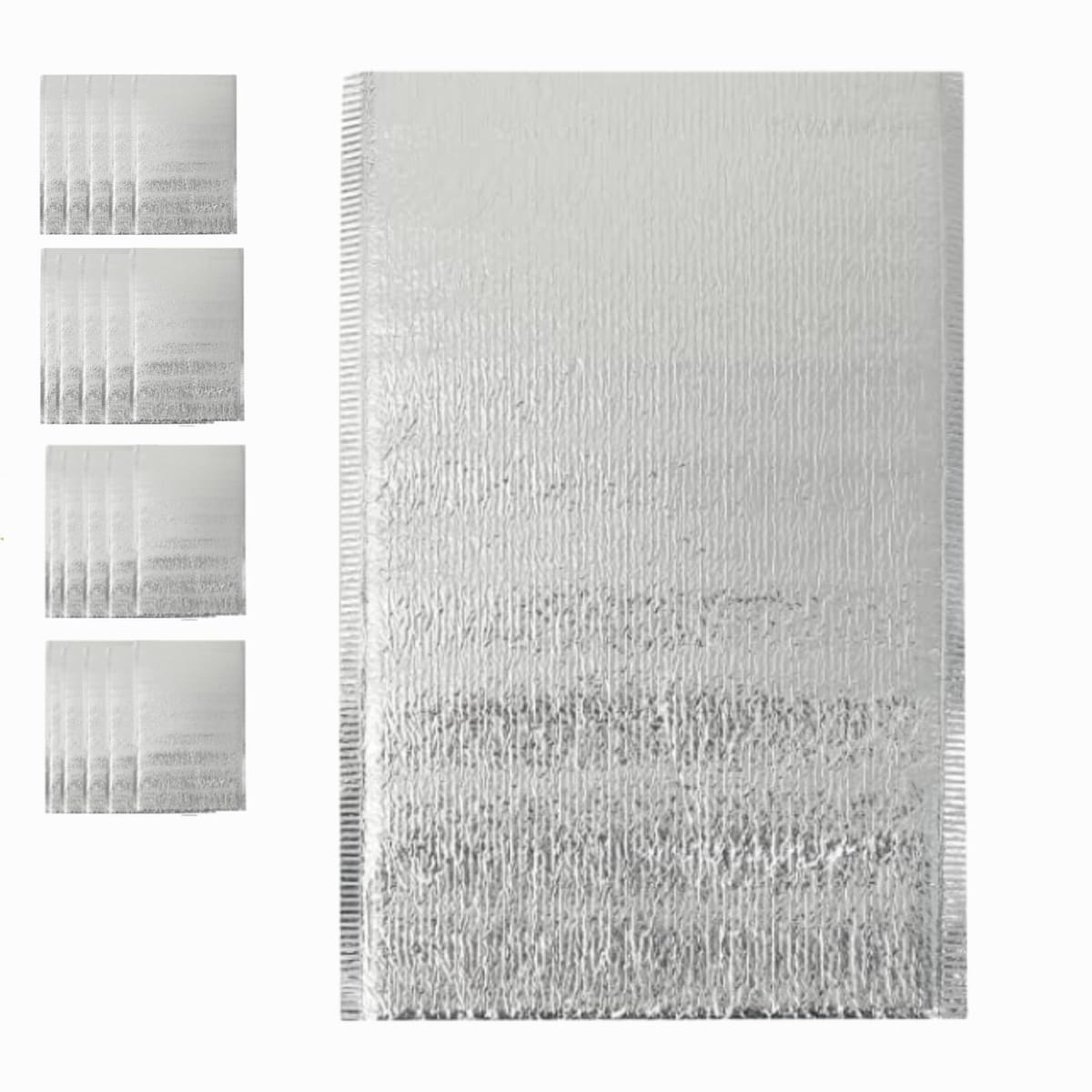 Aurenne 保冷バッグ 保冷袋 保温 冷蔵 冷凍 クーラーバッグ お弁当 持ち帰り 業務用 アルミ 20枚セット (15cm×20cm)