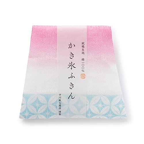 かき氷ふきん　蚊帳生地5枚重ね　奈良　日本製　綿100％　中川政七商店 (いちご)