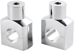 汎用 ハンドルライザー ハンドルポスト スペーサー ハンドル径 22mm/25mm 選択可 ハンドル アップ ハンドルホルダー ハーレー スカイウェイブ マグナ スティード ドラッグスター バルカン シャドウ 等 様々 カスタム品 2個セット (22mm