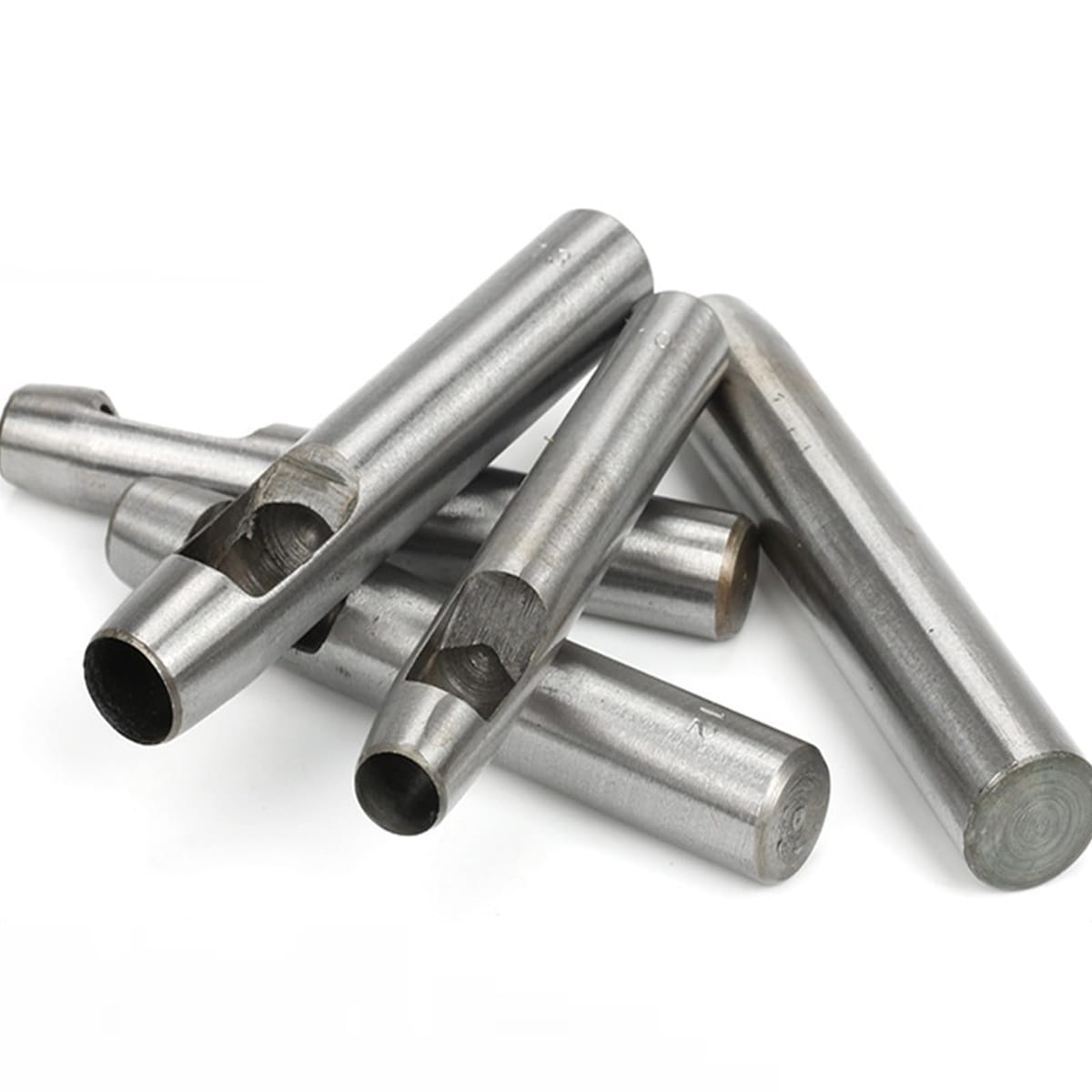 [NEXSTAGES] 穴あけ ポンチ 丸穴 ベルト 5本セット レザークラフト 工具 ゴム DIY スチール製 ハトメ抜..