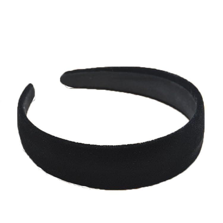 カチューシャ ベロア 痛くない ブラック ヘアアクセサリー 大人っぽい レディース シンプル 黒