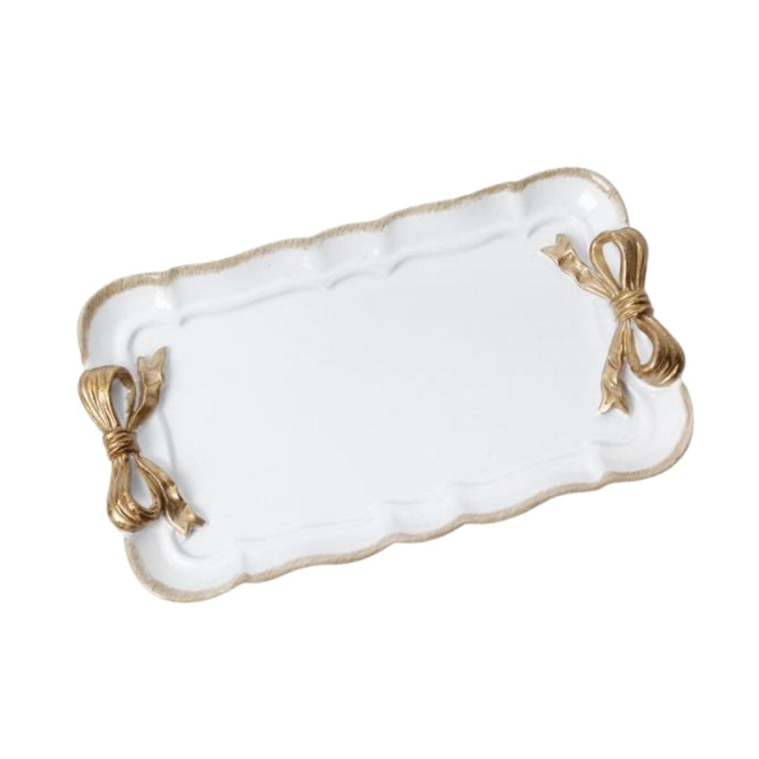 TK.Felly アクセサリートレイ アンティーク リボン 皿 ジュエリートレイ 撮影小物 鍵置き