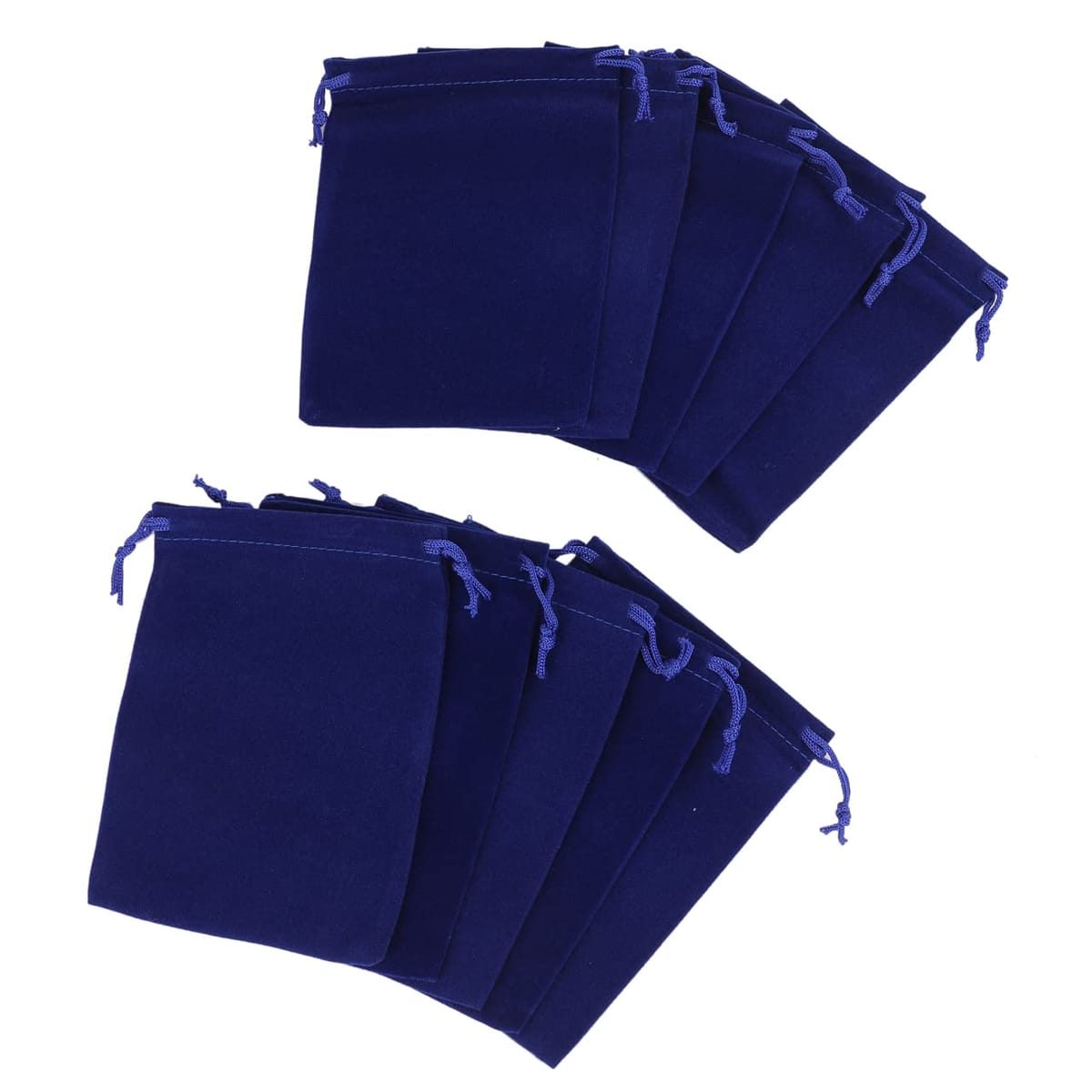 ヒロワールドトレード ジュエリーポーチ 10枚セット ベルベット 巾着袋 紐付き 小物入れ プレゼント用 ギフトバッグ