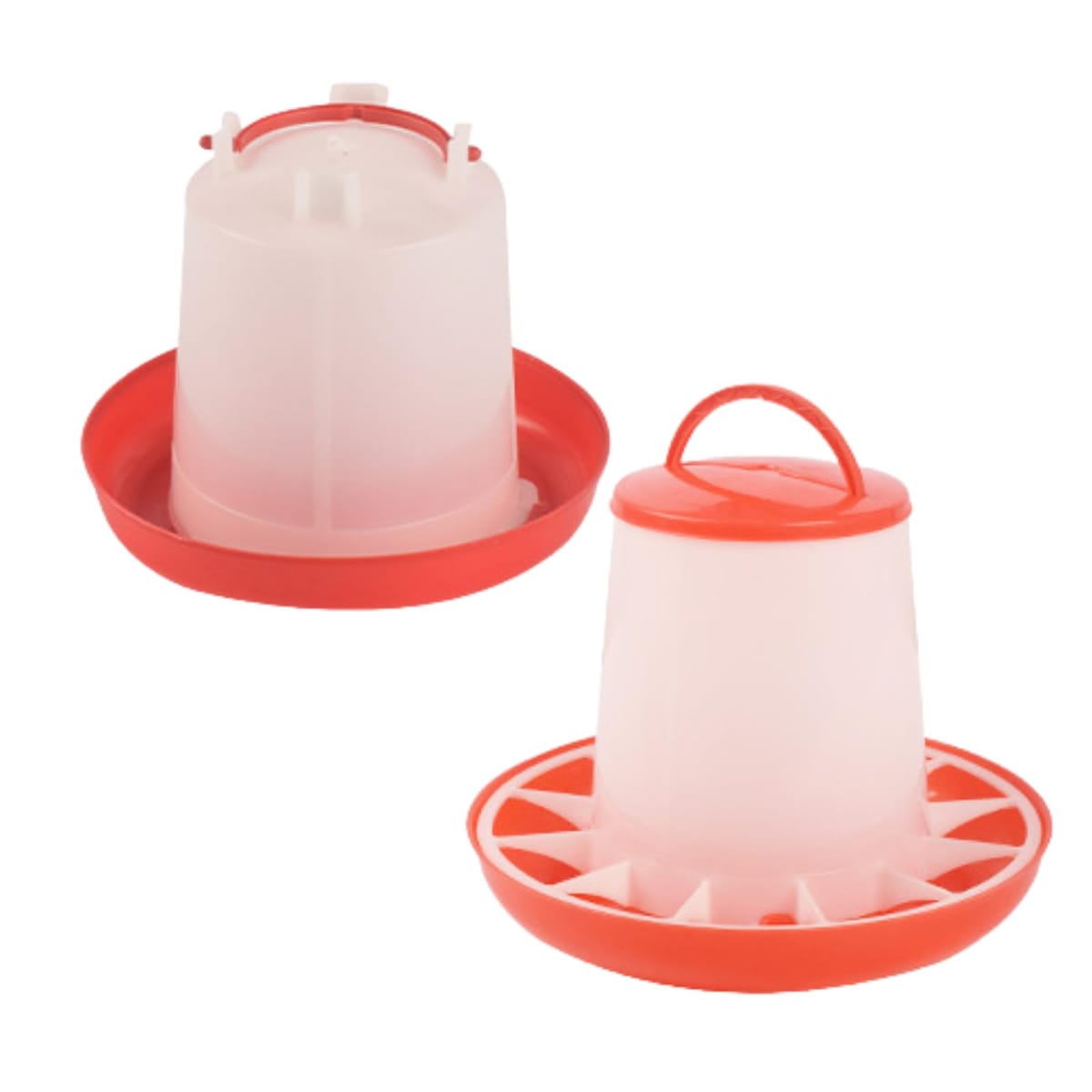 HAPPYSUGAR 鶏 自動給水器 自動給餌器 餌入れ 水入れ 餌台 ひよこ ウズラ用 2個セット 18×14cm