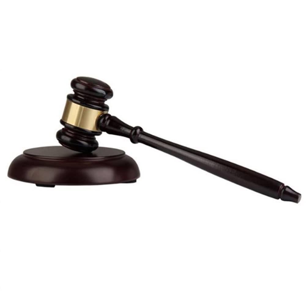GLOBAL BOX オークションハンマー 木槌 裁判官 裁判 木製 ハンマー グッズ