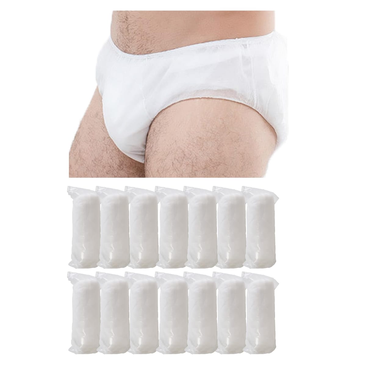 masamilk 使い捨て パンツ 14枚 不織布 ブリーフ 個装 男性 紙パンツ ペーパーパンツ 2週間分 下着 メンズ 旅行 入院 防災