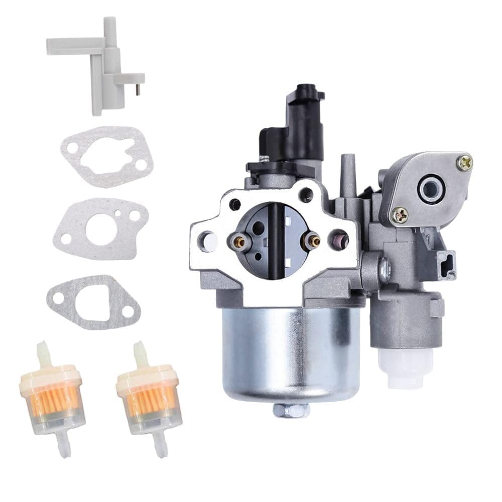 【6HP用キャブレター】ロビンエンジンのEX17、EX17D、SP17、SP170、EX13、EX130、EX170、6HPクラスに適合する互換品のキャブレターキットです。始動困難やアイドリング不安定、出力不足、燃費悪化といった症状は、キャブレターの不調が原因の場合があります。【アルミ軽量設計】本体はアルミニウム製で軽量かつコンパクトなサイズです。保管や持ち運びがしやすく、取り付けや交換の作業も行いやすい設計です。【セット内容】セット内容はキャブレター本体1個／燃料フィルター2個／ガスケット3枚です。参考品番は277-62301-50／277-62301-60です。【適合エンジン型式】ロビンエンジン EX17／EX17D／SP17／SP170／EX13／EX130／EX170（6HPクラス）に対応します。上記は代表的な適合エンジン型式の例であり、すべての組み合わせを保証するものではありません。【ご使用前の注意】社外品のため、ご注文前に適合する型式かご確認のうえご使用ください。使用前に変形や亀裂、欠けなどの異常がないか点検し、異音や振動、発熱を感じた場合はすぐに使用を中止してください。取り付けは整備の知識がある方に依頼し、燃料の漏れやにじみがないことを確認したうえで、換気のよい火気のない場所で作業してください。※輸入品のため、多少の傷や汚れがある場合があります。簡易包装にて配送いたします。※説明にある以上の個別車種への適合可否につきましてはお答えいたしかねます。説明内容をご参考にご判断をお願いいたします。※取扱説明書は付属しておりません。 【6HP用キャブレター】ロビンエンジンのEX17、EX17D、SP17、SP170、EX13、EX130、EX170、6HPクラスに適合する互換品のキャブレターキットです。始動困難やアイドリング不安定、出力不足、燃費悪化といった症状は、キャブレターの不調が原因の場合があります。【アルミ軽量設計】本体はアルミニウム製で軽量かつコンパクトなサイズです。保管や持ち運びがしやすく、取り付けや交換の作業も行いやすい設計です。【セット内容】セット内容はキャブレター本体1個／燃料フィルター2個／ガスケット3枚です。参考品番は277-62301-50／277-62301-60です。【適合エンジン型式】ロビンエンジン EX17／EX17D／SP17／SP170／EX13／EX130／EX170（6HPクラス）に対応します。上記は代表的な適合エンジン型式の例であり、すべての組み合わせを保証するものではありません。【ご使用前の注意】社外品のため、ご注文前に適合する型式かご確認のうえご使用ください。使用前に変形や亀裂、欠けなどの異常がないか点検し、異音や振動、発熱を感じた場合はすぐに使用を中止してください。取り付けは整備の知識がある方に依頼し、燃料の漏れやにじみがないことを確認したうえで、換気のよい火気のない場所で作業してください。※輸入品のため、多少の傷や汚れがある場合があります。簡易包装にて配送いたします。※説明にある以上の個別車種への適合可否につきましてはお答えいたしかねます。説明内容をご参考にご判断をお願いいたします。※取扱説明書は付属しておりません。