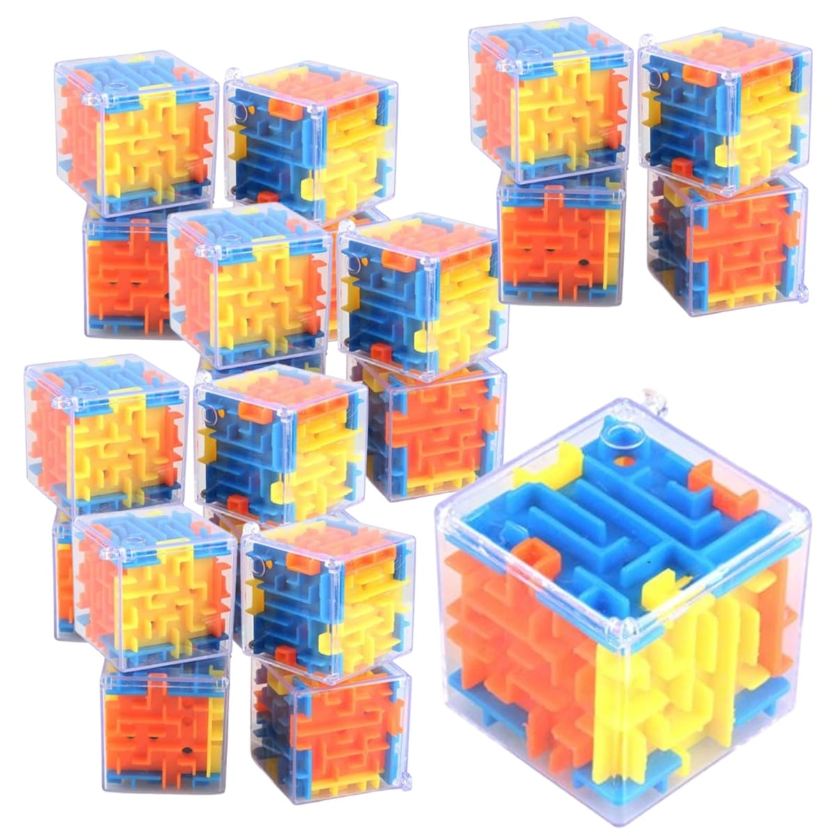 Neutral Zenith 立体迷路 3D 立体パズル ミニキューブ キーホルダー パズル おもちゃ 景品 子供 縁日 パーティー イベント 祭り 20個