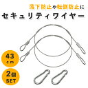 【43cm×2個SET】 落下防止 ワイヤー セキュリティワイヤー カラビナ付き ステンレスワイヤー ピクチャーレール ワイヤーフック セキュリティワイヤー 落下防止 地震対策 ポスター 額縁 絵画 壁掛けなど用 ワイヤーロック 送料無料 sm-1040