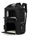 2匹 リュック 分離可 キャリー 2層 ペット キャリーバッグ 小型犬 ソフトクレート 折りたたみ可 マット付き