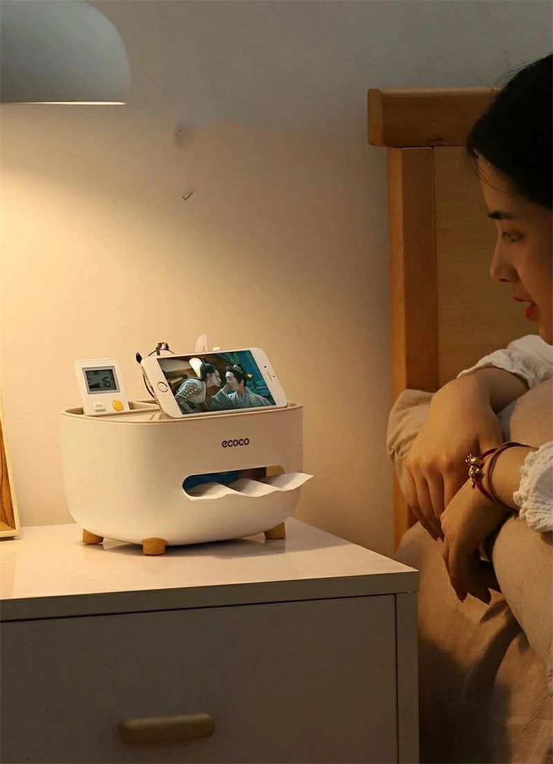 リモコンケース ケース ティッシュ ティッシュカバー 北欧 多機能 ティッシュボックス おしゃれ ティッシュケース [2]