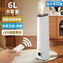 ウイルス対策 花粉 湿度設定 UV 除菌 除菌率99.9% おしゃれ 加熱式 6L 大容量 ハイブリッド 空気清浄 気化式