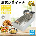6L 110V 揚げ物機 串揚げ ステンレス鋼 卓上 業務用小型フライヤー 揚げ物 卓上フライヤー 家庭用/業務用